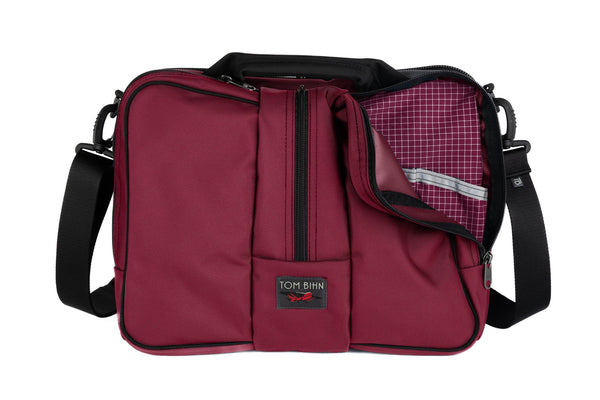 Pilot in Raspberry (reddish-purple) Ballistic with Acai (dark purple) 200 Halcyon interior.